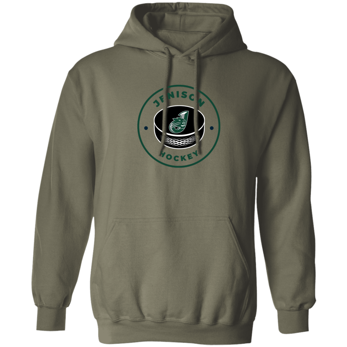 Puck Logo Green Pullover Hoodie