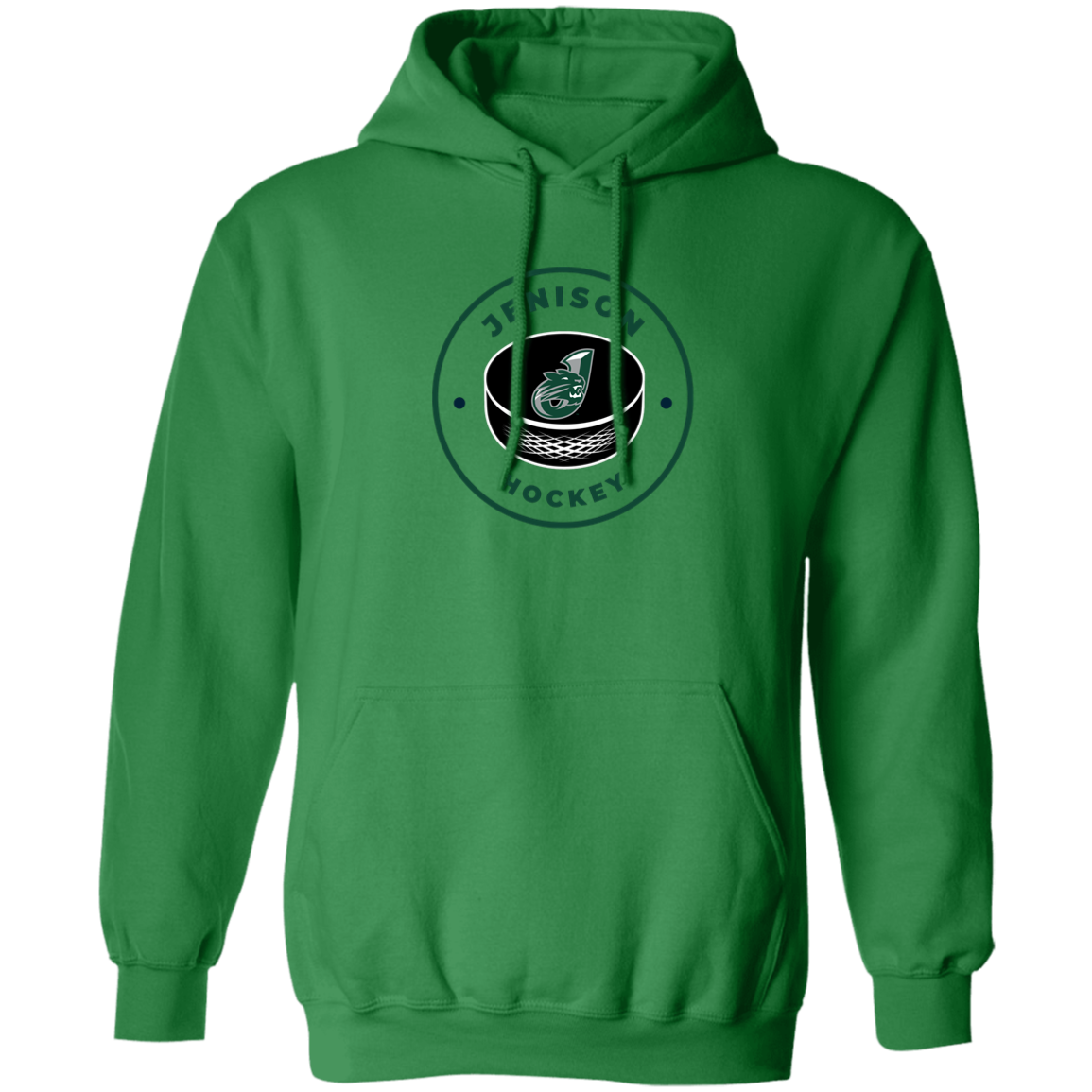 Puck Logo Green Pullover Hoodie