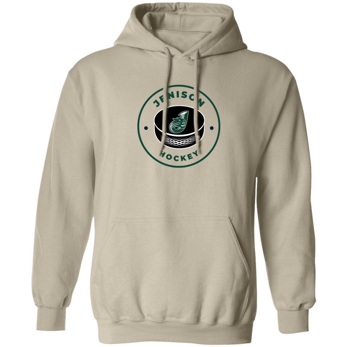 Puck Logo Green Pullover Hoodie