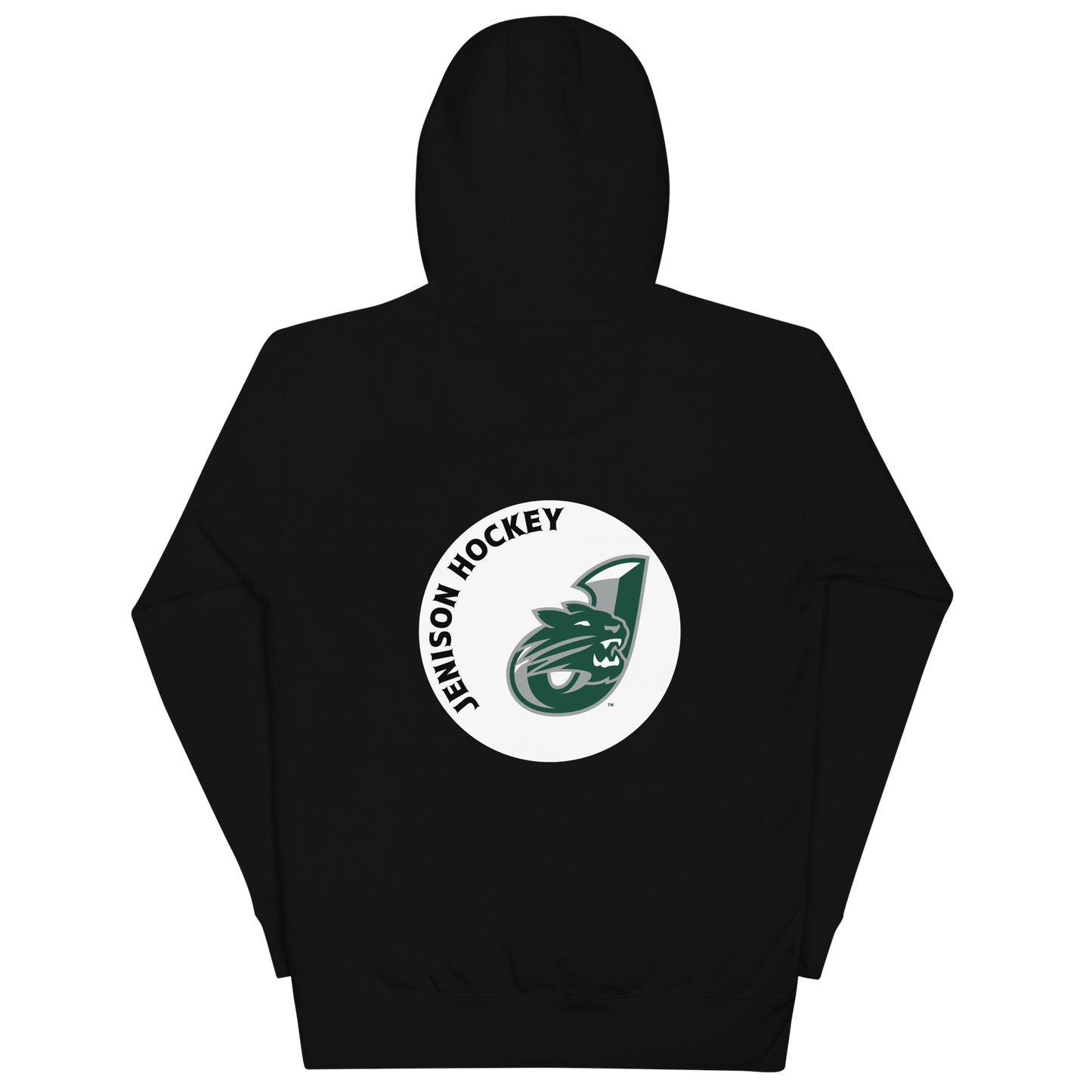 Small Cat Logo with Circle Logo on back Unisex Cotton Hoodie