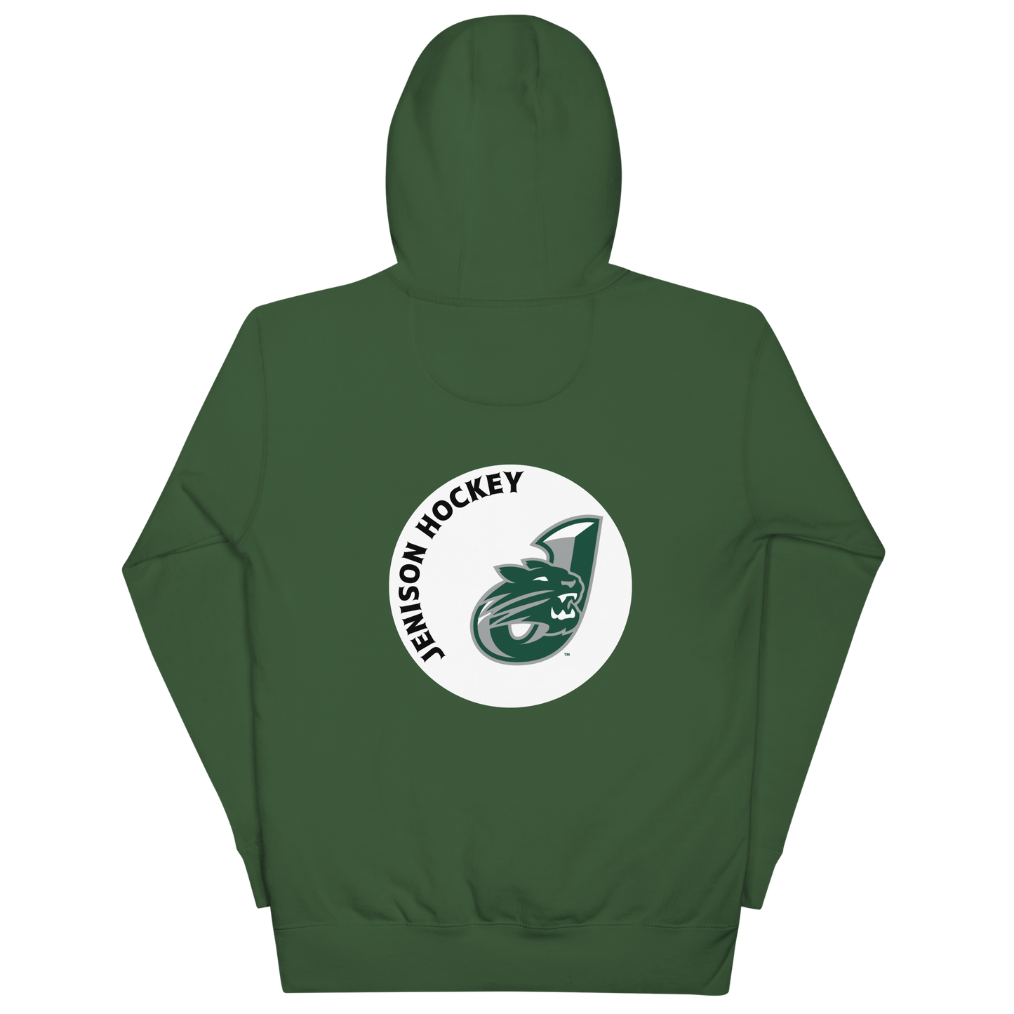 Small Cat Logo with Circle Logo on back Unisex Cotton Hoodie